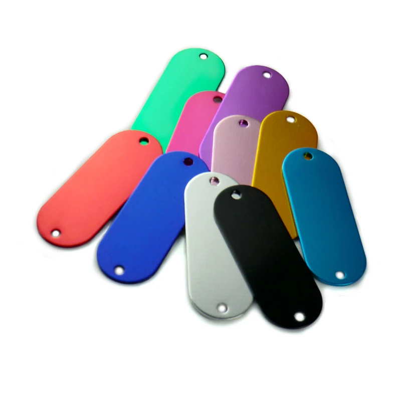 

Wholesale 20pcs Engeraved For Dog Cat Name Charm ID Tag Oval Custom Aluminum Pet Dog Tag Personalized Engraved Dogs Cat ID Tags