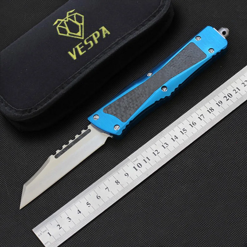 

High quality VESPA knife S35VN blade Aluminum+TC4+CF Handle survival outdoor camping hunting EDC Tactical tools kitchen knives