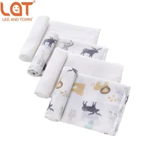 4 шт./кор. для маленьких мальчиков девочек; носочки для новорожденных; хлопковая муслиновая площади моющиеся Премиум многоразовый подгузник Подгузники салфетки халат после купания Полотенца Одеяло подарок