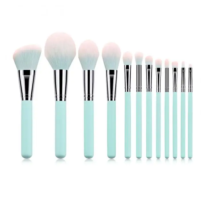 Pincéis de Maquiagem Sombra de Olho Conjunto Azul Claro Blush pó Ferramentas Cosméticas 88 12 Pçs 3 Cheap Aplicador de sombra