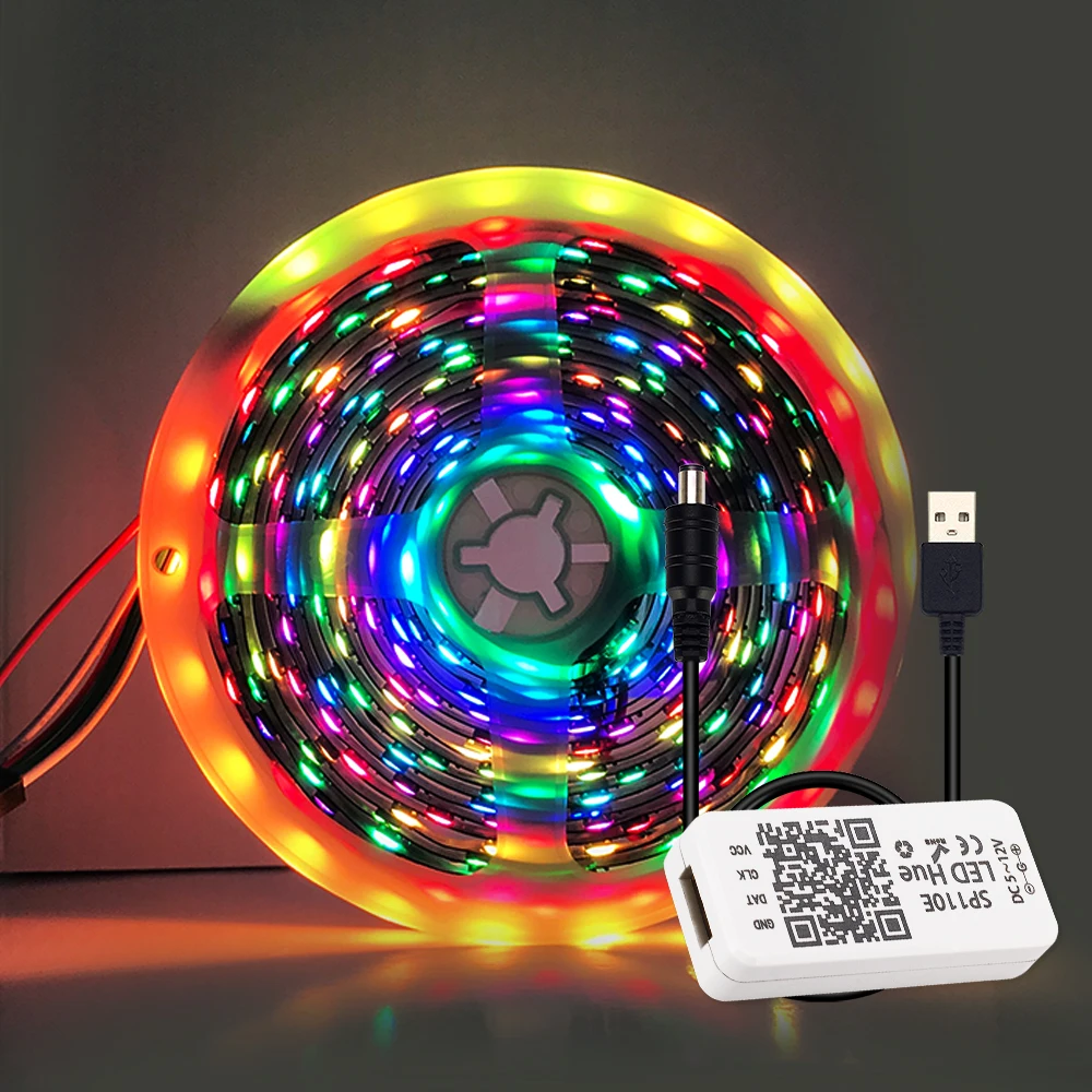 5 В USB Светодиодная лента 5050 SMD 1 м 2 Bluetooth управление смартфоном приложение для ТВ