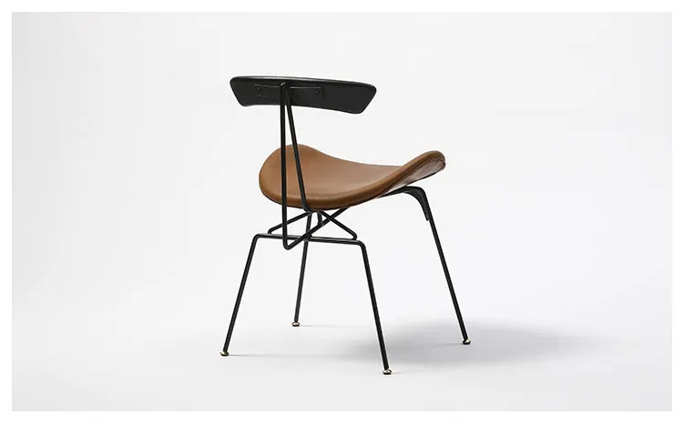 Луи мода обеденный стул промышленный ветер скандинавский светильник роскошный дизайнерский Повседневный стул из твердой древесины Лофт ретро стул из искусственной кожи