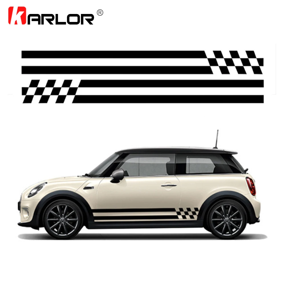 Car Door Waist Line Both Sides Stickers Decals For BMW Mini Cooper ...