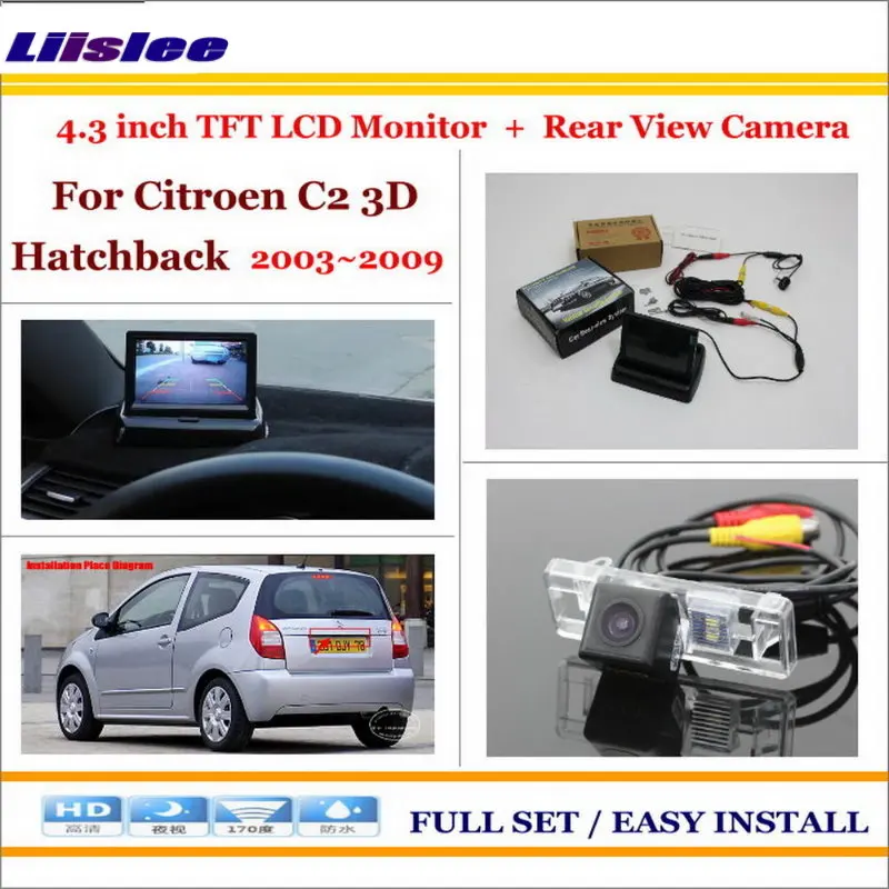 

Auto Rear View Camera Back Up + 4.3" LCD Monitor = 2 in 1 Parking Assistance System - For Citroen C2 / C3 / C4 Hatchback