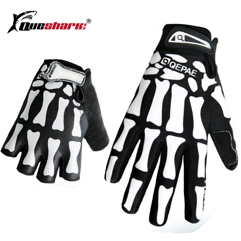 Screen Touch Skeleton Full-finger Gloves Outdoor Sports Cycling Anti-slip Gloves