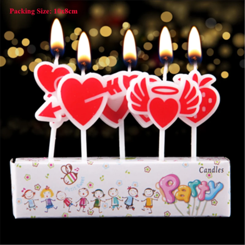 decoration heart birthday candle cake decorating heart shaped candles