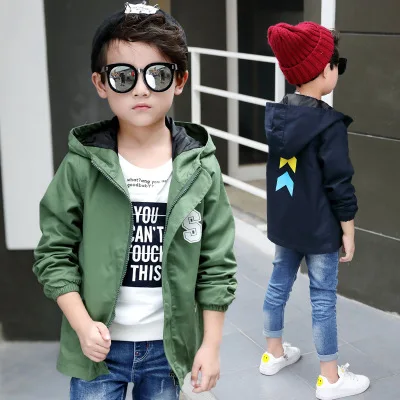 Новая детская одежда весенняя куртка для мальчиков детская ветровка в длинный участок подростки Корейская рубашка для мальчиков на весну
