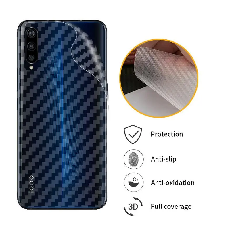 

For VIVO S1 Pro IQOO NEX S A 3D Carbon Fiber Protective Back Film Back Screen Protector Film Sticker For vivo NEXS NEXA S1Pro