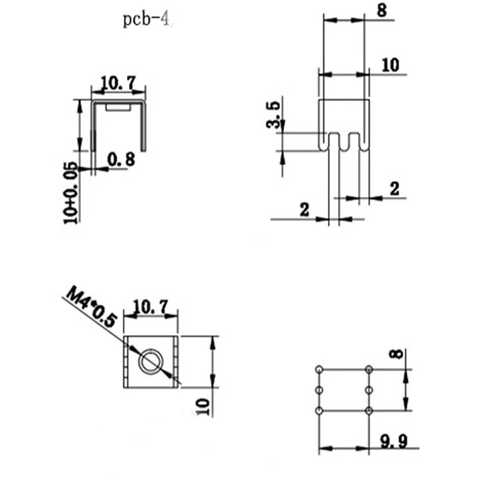 PCB 4 сварочный терминал M4 КРУГЛЫЙ Винт сварочная машина печатная плата проводная