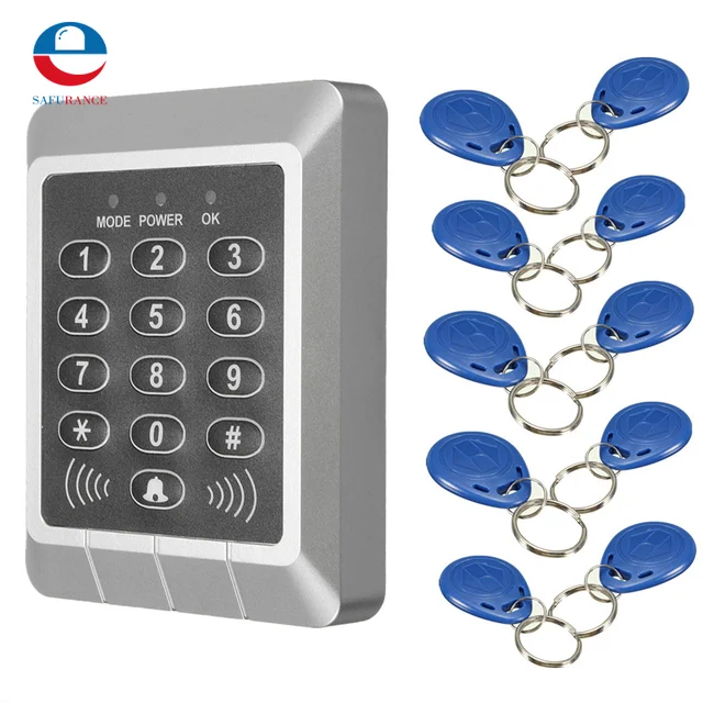 Waterproof Plastic Automatic Multifunction 10 Key Card Safely Security Button Type IC Card Access Entrance Guard Controller