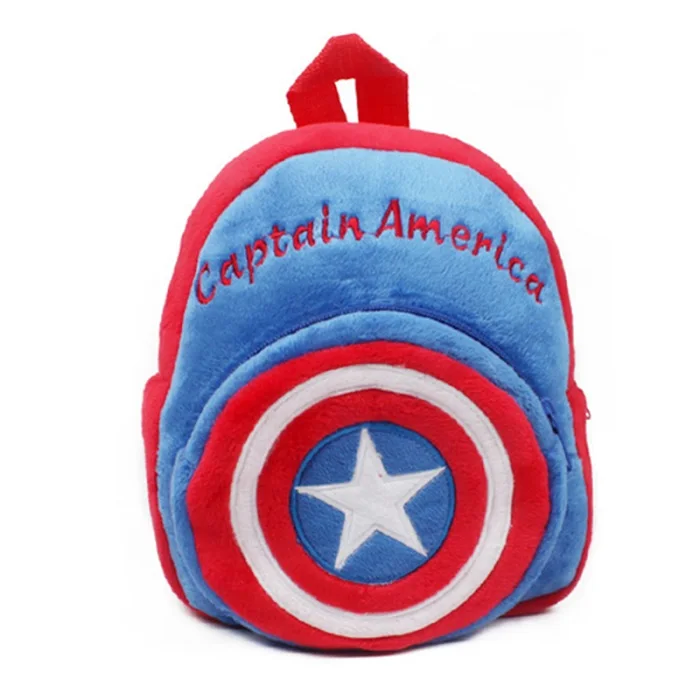Captain America Милый мультяшный плюшевый рюкзак Дисней Микки Маус Минни Винни Пух Мстители Фигурки детский сад школьная сумка - Цвет: Captain America
