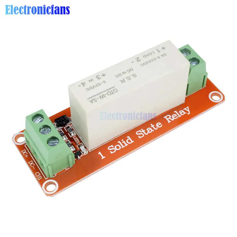 DC-DC Arduino 1 Channel SSR Solid State Relay Low Trigger 5A 0-2V BBC 