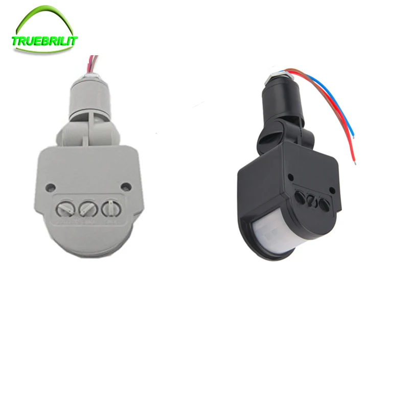 

85-265V Outdoor Security PIR Human Body Motion Sensor Detector Inductor Switch for Led Floodlight --Gray /black
