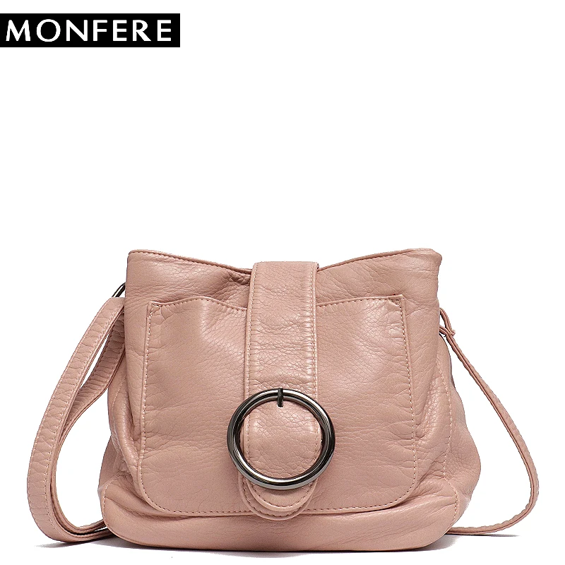 

SC Brand Candy Color Women Messenger Bag Wash Pu Leather Girls Soft Small Handbag High Quality Ladies Shoulder Bags&Purses