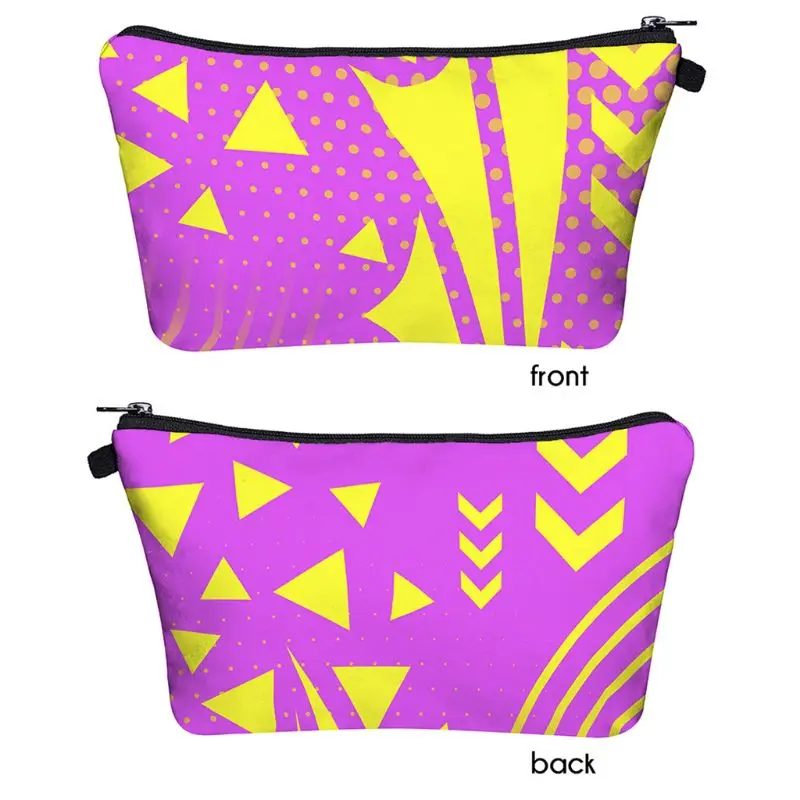 6 Fashion Women Small Makeup Bag Toiletry Pouch Lady Multifunction Waterproof Cosmetic Bag with Geometrical Patterns Wash Bag - Цвет: 6