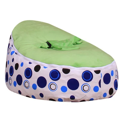 Levmoon средний синий круг печати Bean мешок стул детская кровать для сна портативный складной детское сиденье диван Zac без наполнителя - Цвет: T6