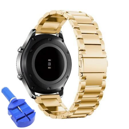 Миланский магнитный металлический ремешок для Xiaomi huami amazfit bip lite pace Youth из нержавеющей стали ремешок на запястье для samsung gear S3 часы - Цвет: gold with tool