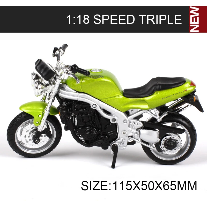 

Triumph Motorcycle Models THUNDERBIRD SPRINT RS/TRIPLE DAYTONA 675/955i model bike 1:18 scale Alloy motorcycle Collection Gift