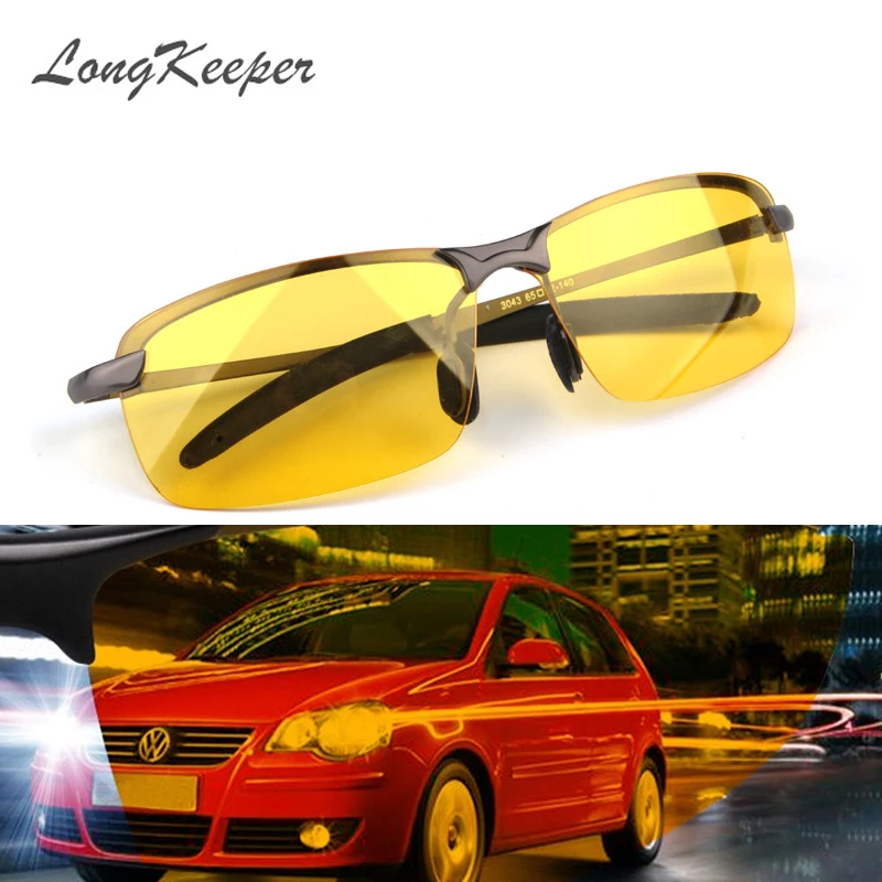 Longkeader, желтые линзы, солнцезащитные очки ночного видения, женские, HD, поляризационные, UV400 очки, мужские, для отдыха, для вождения, очки, антибликовые, Gafas