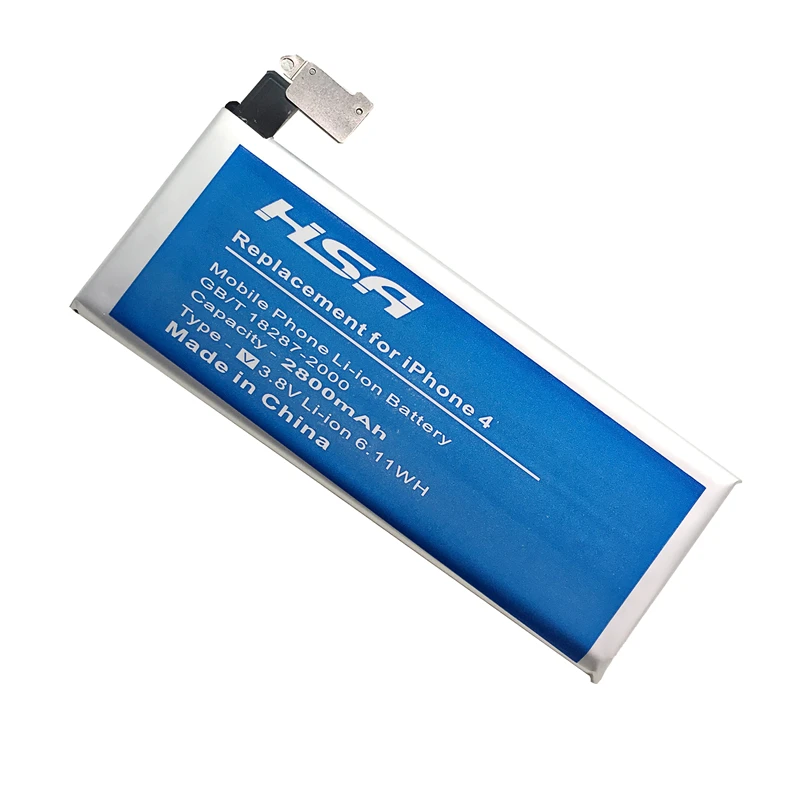 

2800mAh Replacement Li-ion Batteries for apple iPhone 4 battery 4G iphone4 Mobile Phone battery free shipping