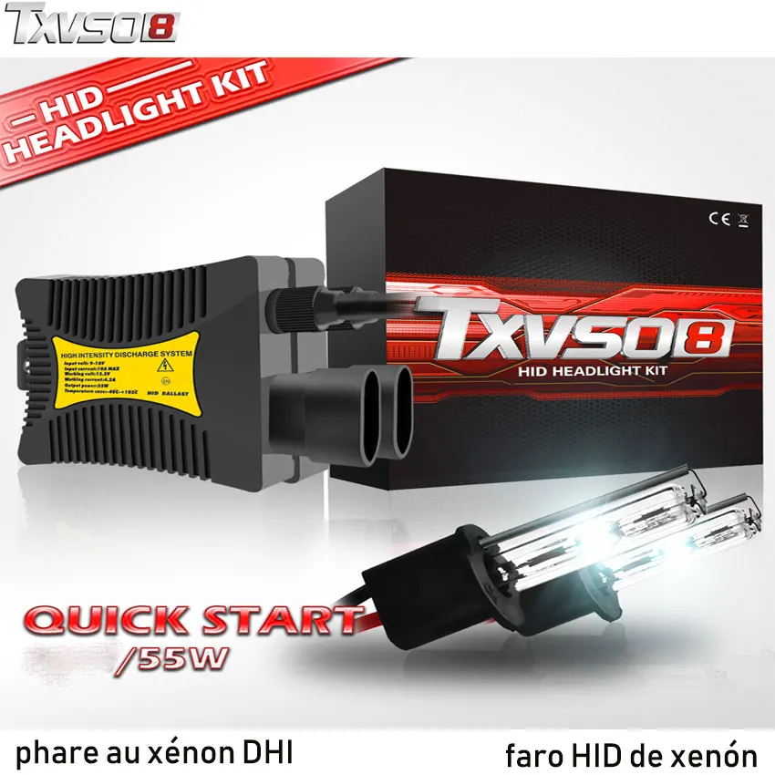 

TXVSO8 2PCS H7 xenon hid lights kit H4 H1 H3 Bulb Car Headlight 4300K 3000K 6000K 12V 55W Auto Ballast Fog Light Bulbs For bmw