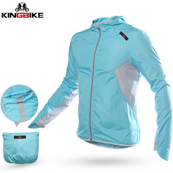 

KINGBIKE HOT Men Women Quick Dry Cycling Hiking Jacket Sun&UV Protection Coats Outdoor Sport Windproof Skin thin Jersey Green