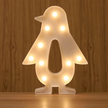 

2018 LED Penguin Modeling Lights Decorative Lights Night Light 3D Lamp Novelty For Children Decoration