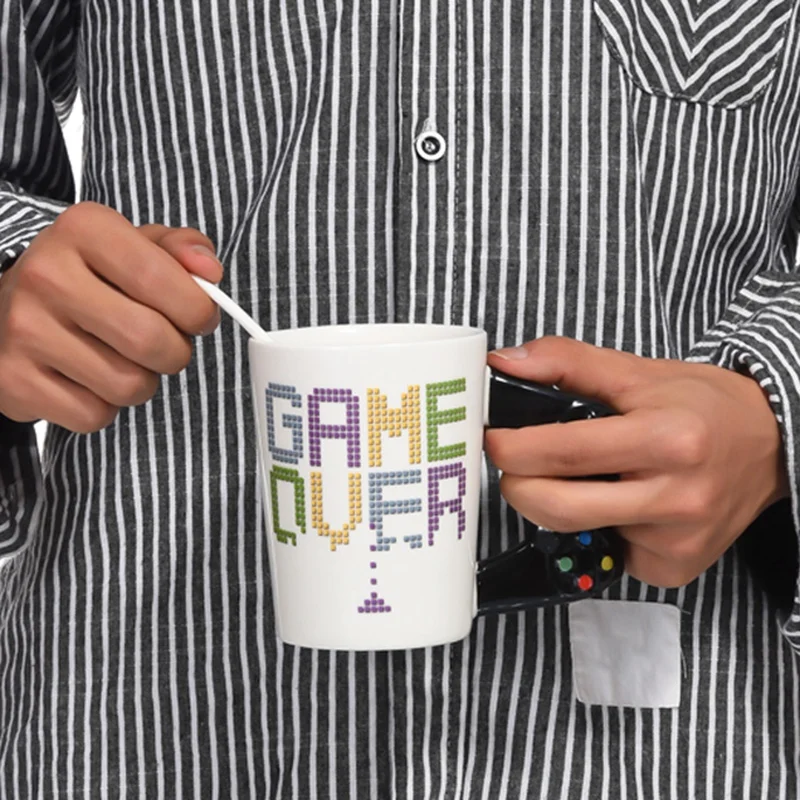 CSS игра конец кофе чашка 3D игровой контроллер обработки кружка фарфоровая чашка молоко чай чашка игра мальчик подарок на день рождения