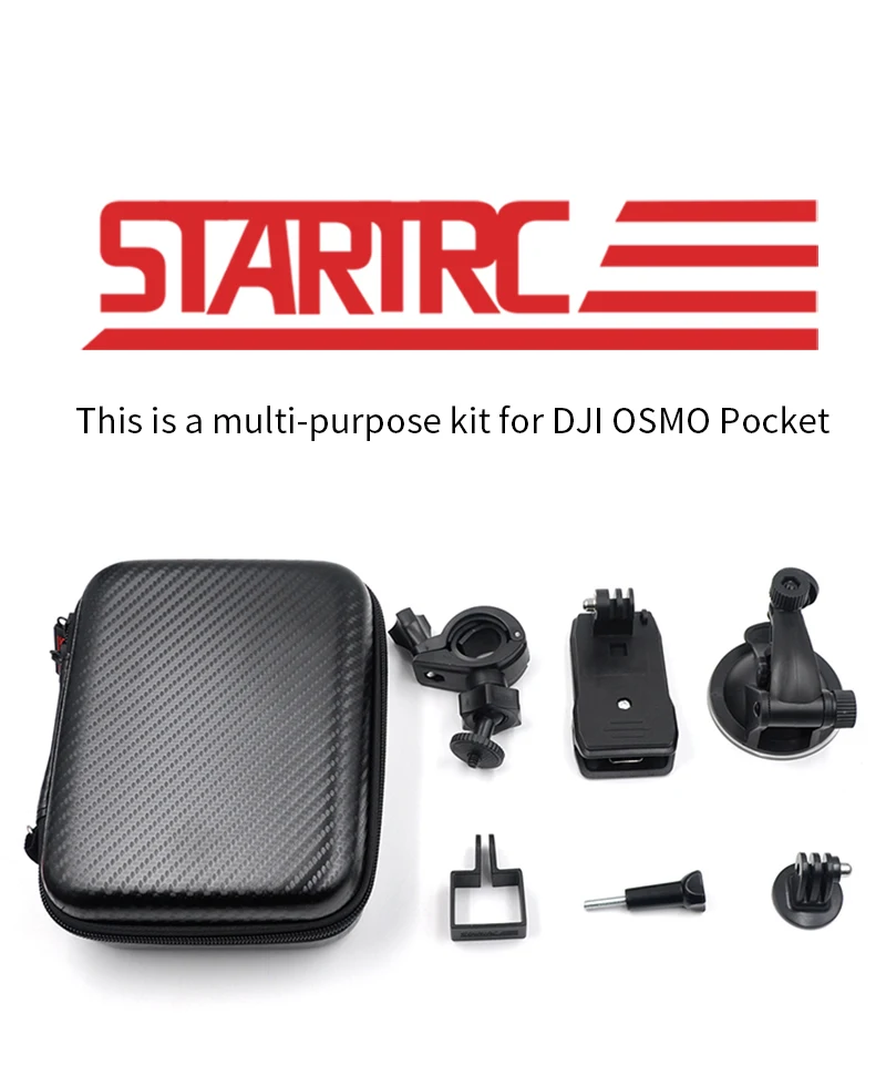 

STARTRC Osmo Pocket Expansion kit 6-in-1 Expansion Bracket Kit DJI Osmo Pocket Gopro Hero Series Camera Mounts Bicycle Holder