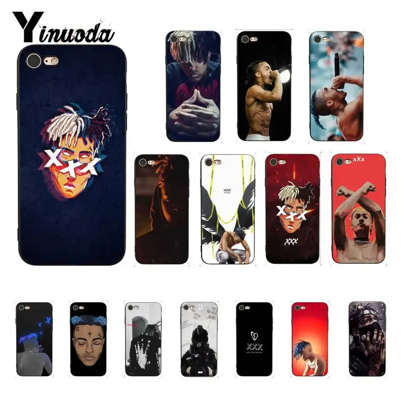 Yinuoda рэпер певец XXXTentacion Музыкальный Чехол для iPhone X XS MAX 6 6s 7 7plus 8 8Plus 5 5S SE XR 11 pro