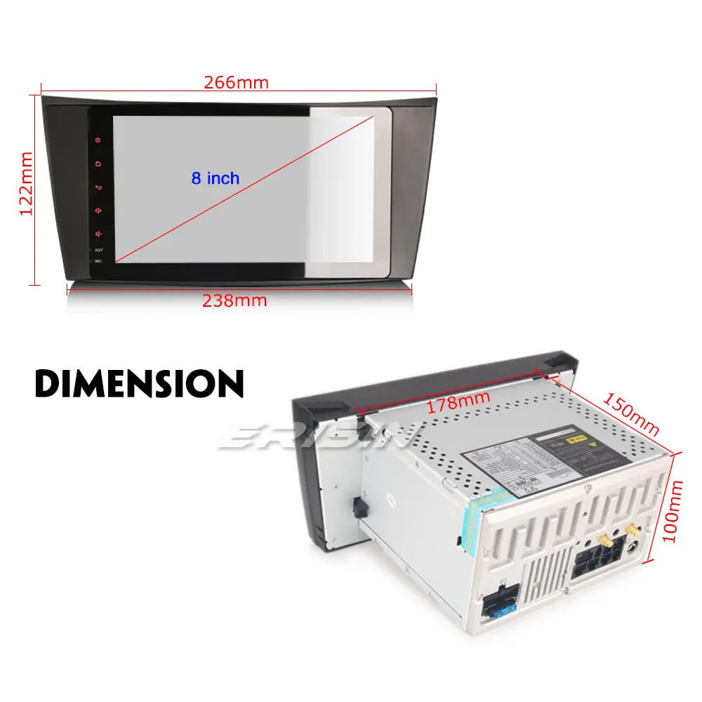 Flash Deal Erisin ES7481E 8" HD Android 8.0 4G RAM Car DVD DAB+ GPS Sat OBD for Mercedes E/CLS/G W211 W219 W463 4 Flash Deal Erisin ES7481E 8" HD Android 8.0 4G RAM Car DVD DAB+ GPS Sat OBD for Mercedes E/CLS/G W211 W219 W463 4