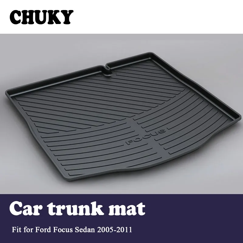 

CHUKY For Ford Focus Sedan 2005 2006 2007 2008 2009 2010 2011 Car Cargo rear trunk mat Boot Liner Tray Anti-slip Mat accessories