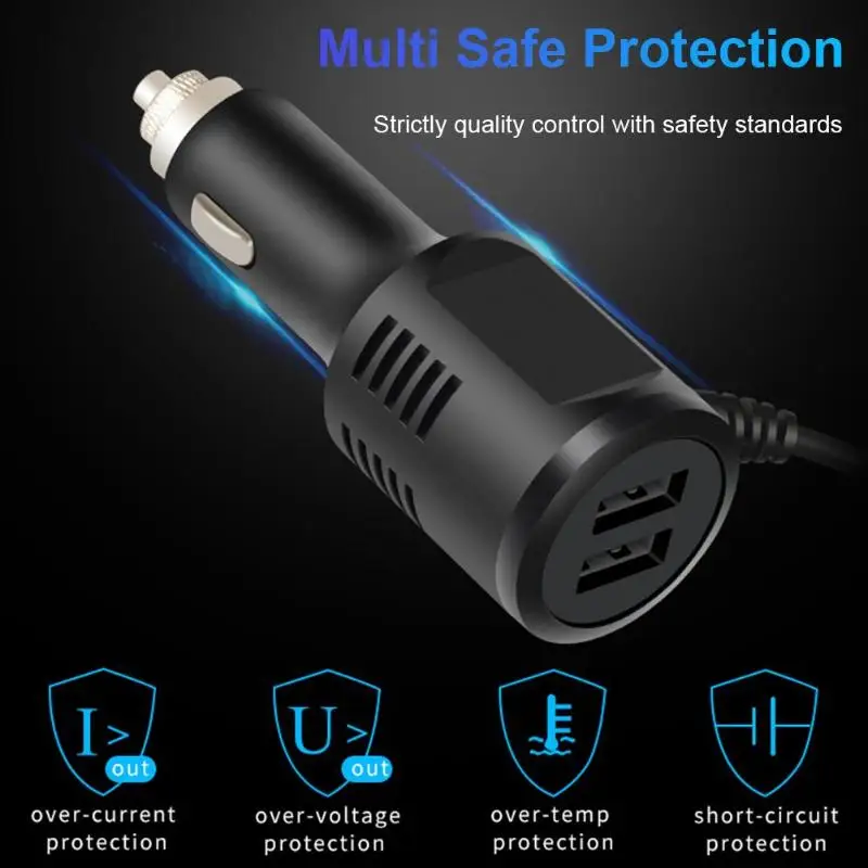 Розетка для автомобильного прикуривателя двойной USB порт 6.2A Быстрая Зарядка адаптер Automovil мини USB Автомобильное зарядное устройство для DVR gps навигатор