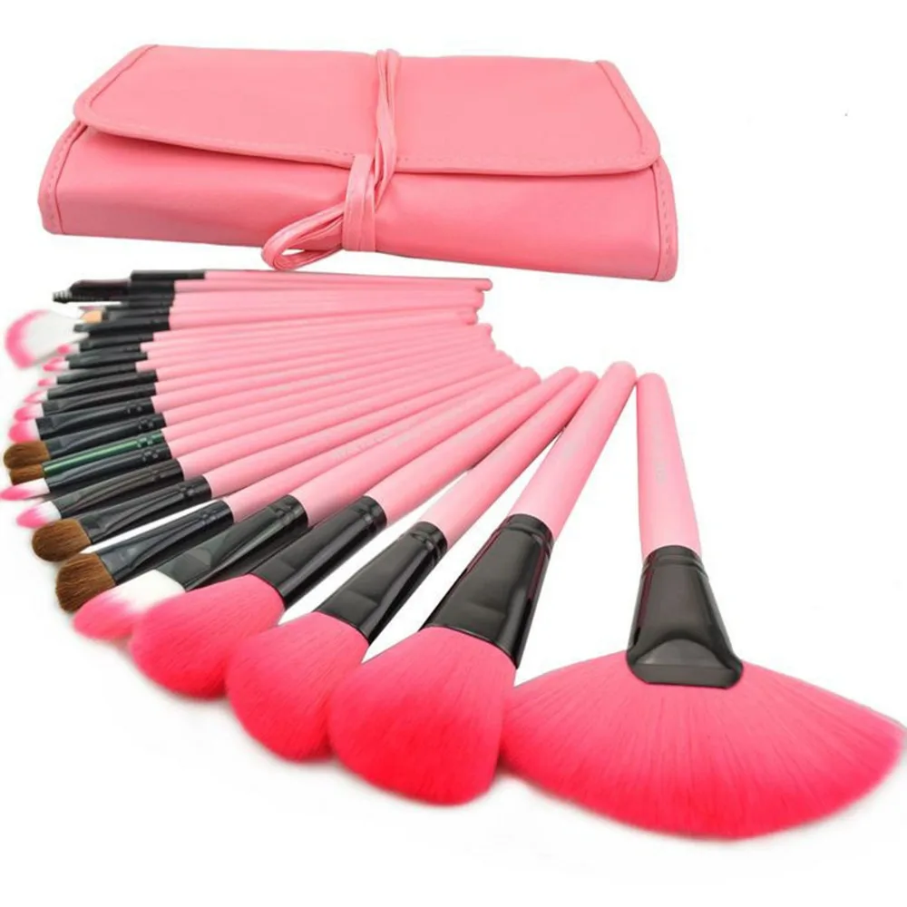 Face Care 24pcs Classical Makeup Brushes Set Brand Professional Make Up Brushes Set With Leather ...
