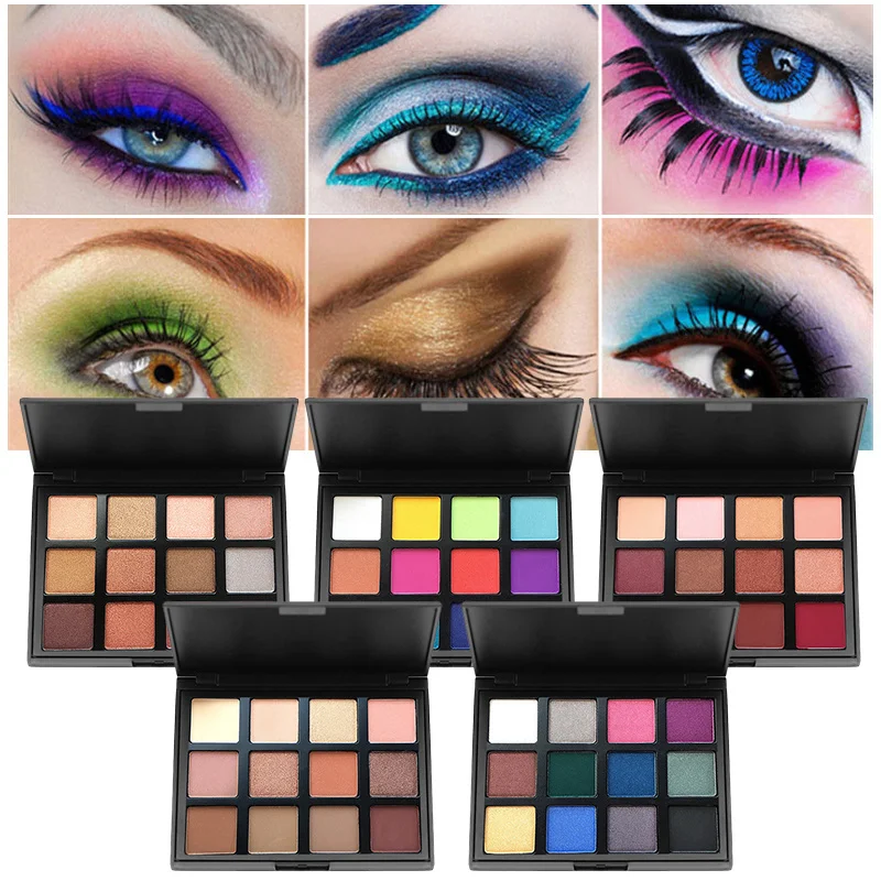 

12 color eye shadow plate Shimmer Glitter Eye Shadow Powder Palette Matte Eyeshadow Cosmetic Makeup TSLM1