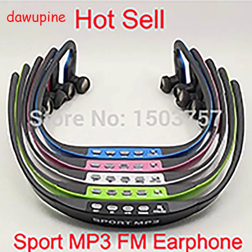 

dawupine E508 Sport Stereo Earphones with FM Radio and MP3 Player support TF card running wireless headset earphones