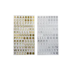 1 hoja de decoración de letras doradas para fotos DIY pegatinas para álbumes de recortes autoadhesivas/fabricación de tarjetas/proyecto de diario