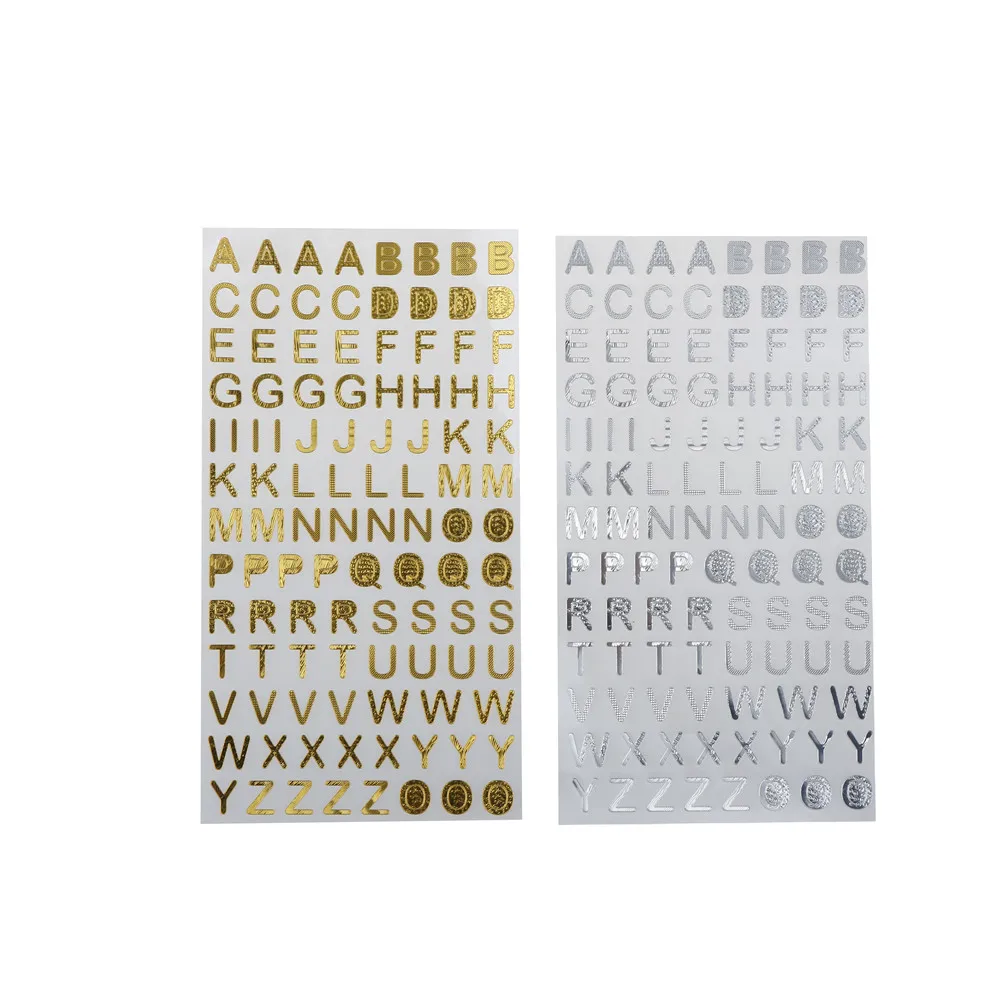 

HENGHOME 1 sheet DIY Photo Gold Letters Decoration Self-adhesive Stickers for Scrapbooking/Card Making/Journaling Project