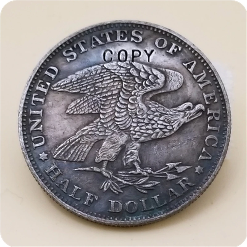 США 1882 50C Защитная серьга полдоллара узоры имитация монеты