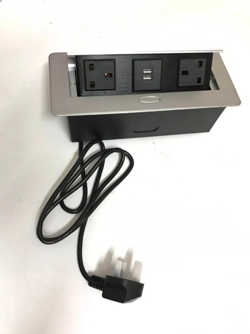 2UK 2USB зарядное устройство всплывающее гнездо/штепсельная вилка европейского