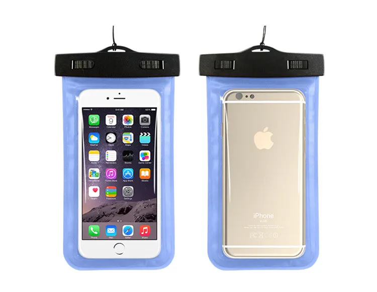 Blue Универсальный Водонепроницаемый сумки подводный чехол для телефона для iPhone4s 5S 7 samsung Galaxy J3 a5 lenovo k6 a1000 a2010 lumia 640 - Цвет: Blue