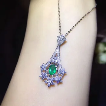 

Qi Xuan_Fashion Jewelry_Colombian Green Stone Fashion Necklaces_S925 Solid Silver Pendant Necklaces_Factory Directly Sales