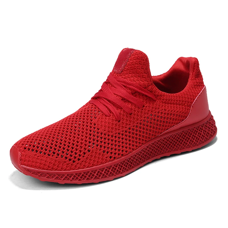 Роскошные летние Tenis Masculino новые Брендовые мужские дышащие сетчатые спортивные туфли теннисные Спортивные кроссовки дешевая Красная мужская обувь - Цвет: Красный