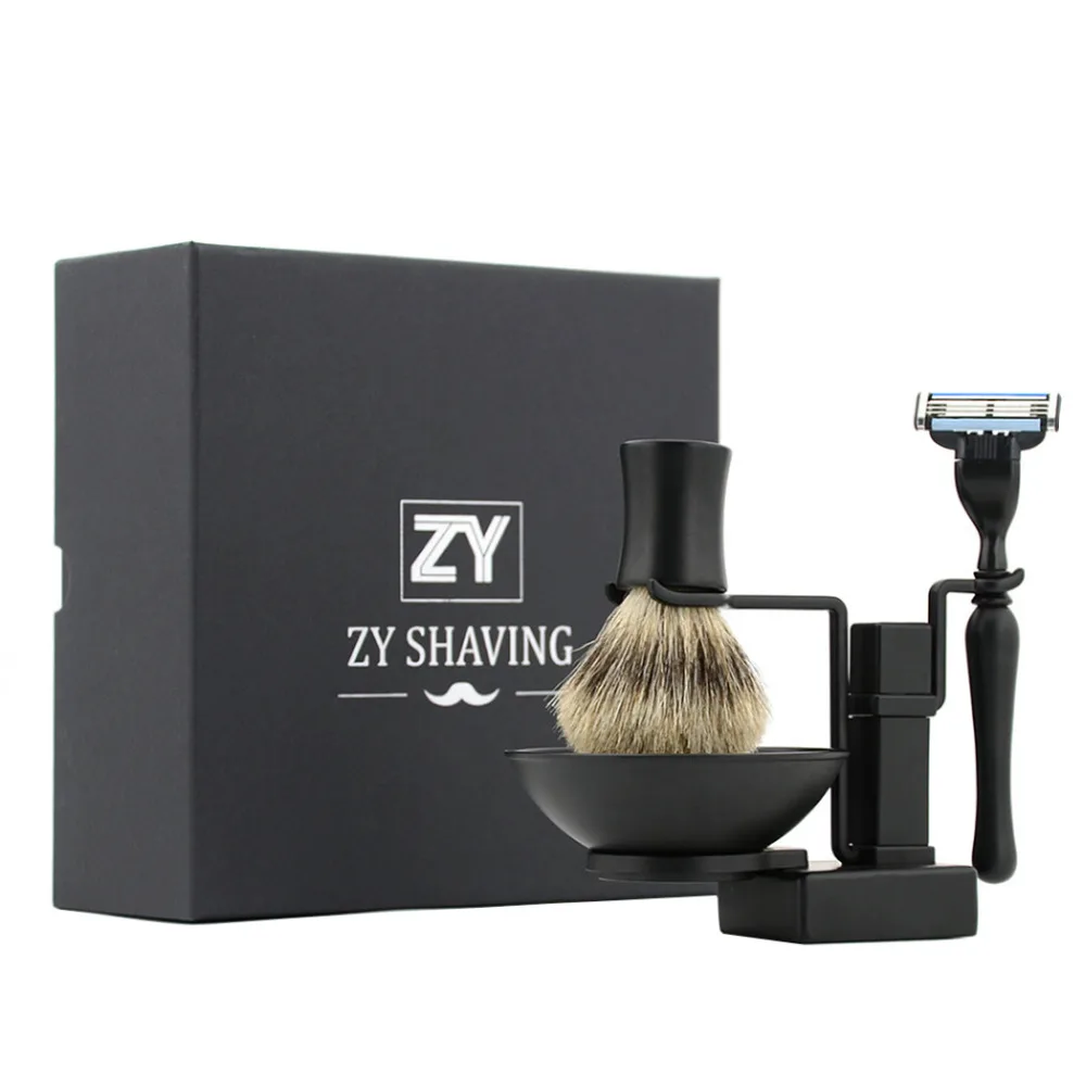 

Grandslam Dad Shaving Safety Razor Best Men Gift Kit Manual 3 layers Blade Shaver Best Badger Hair Shaving Brush Husband Gift Se
