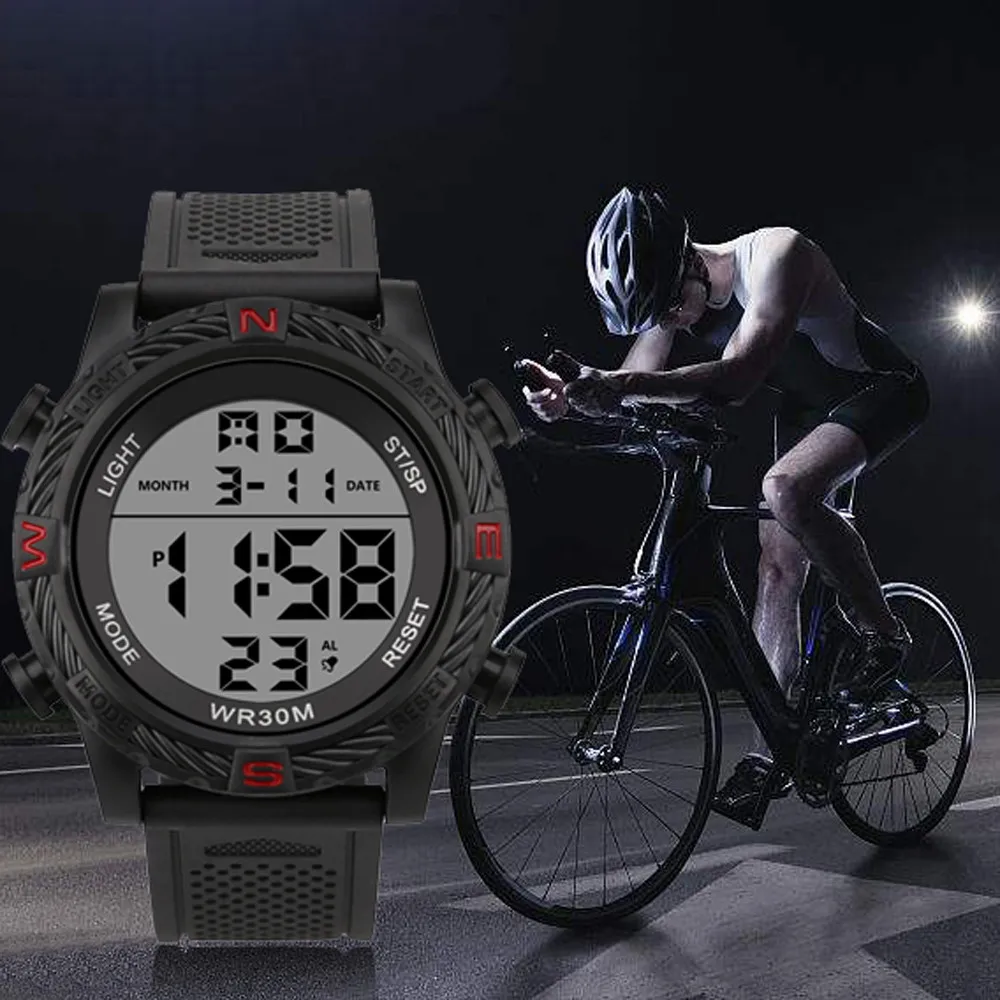 

Luxury Brand Mens Sports Watches Digital LED Military Watch Men Fashion Casual Electronics Wristwatches Clock Relogio Masculino