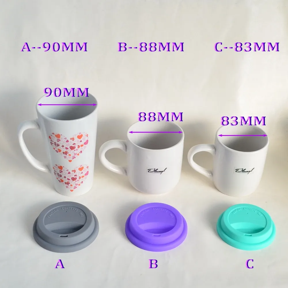 Silicone Lids for Ceramic Mugs Insulati Dustproof Cover ceramic drinking cup ceramic cup ceramic mug ceramic coffee cup