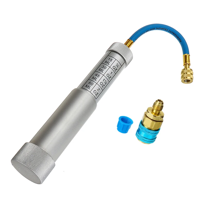 

R134A 2Oz Oil Injector Car A/C AC Oil&Dye Oz Injection Adapter Professional Tool