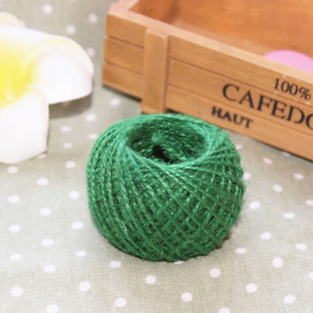 

Hot 10M Natural Jute Twine Burlap String Hemp Rope Wedding Gift Wrapping Cords Thread Events Party Decor 3 Colors