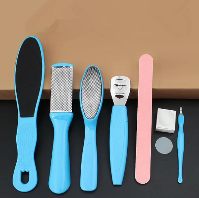

8Pcs/Set Manicure Foot Care File Set Dead Hard Skin Callus Remover Scraper Pedicure Rasp Tools Feet Care Tool Kit Stainless tool