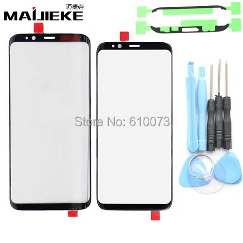 Genuine Front Outer Screen Glass Lens Black Replacement For Samsung Galaxy S8 S8 Plus Front Screen